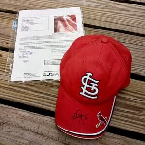 Autographed Mark Mcgwire Baseball Cap JSA COA Vintage St Louis Cardinals Hat TEI